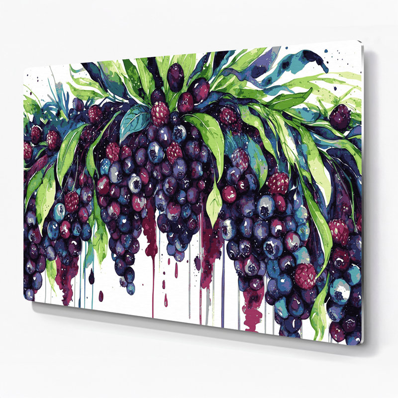 Art mural en métal «Fruit Acai Berry», H 20 po x l 24 po