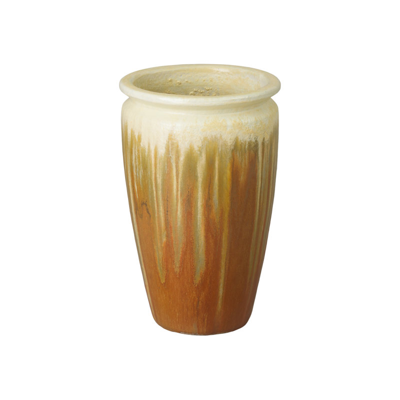 Pot à fleur en céramique Drystan, H 23 po x l 14,5 po x P 14,5 po