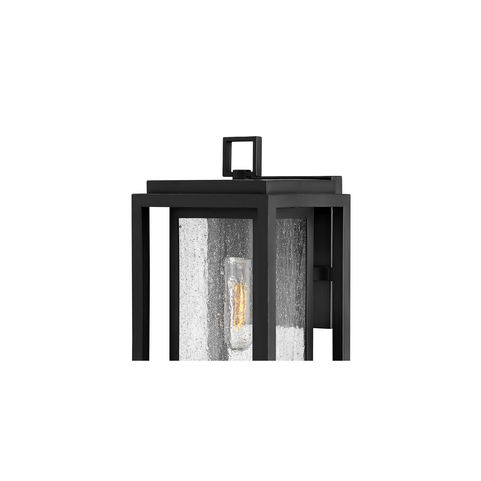 Gammett Outdoor Wall Mount Lantern with Anti-Fade Finish, 16" H x 7" W x 7" D, Black