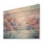 Bleu et rose, hortensia, solitude dans la nature - champ de fleurs, art mural sur bois de pin naturel-1340312695