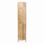 Bibliothèque à 4 tablettes avec tiroir en jute, H 72 po, bois de manguier et panneau de fibres à densité moyenne, rangement élégant et fonctionnel