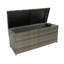Coffre de rangement de jardin 113 gallons. Gris avec couvercle Structure légère en métal. Eau. Pour une utilisation à l'extérieur - Caisse spacieuse pour patio, terrasse. Doublure amovible, rouille portable et utile
