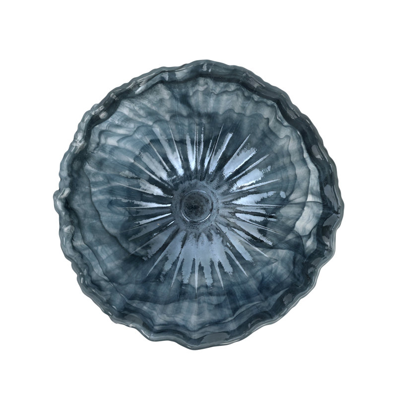 Bol moyen en verre gris Onda