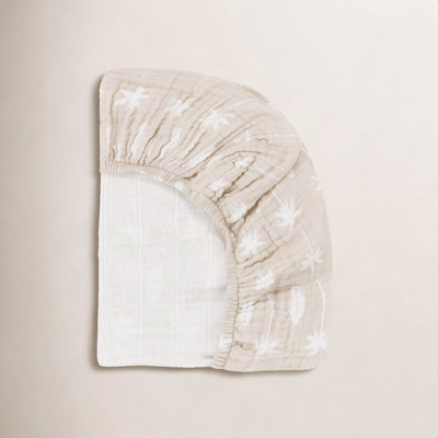Beach Bum Muslin Mini Crib Sheet