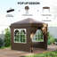 Outsunny 2 x 2 m Garden Pop Up Gazebo with Sidewalls Water Resistant-1593989490