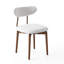 Ensemble en coton et lin avec chaises de salle à manger en bois à dossier incurvé (lot de 8)-1315084031