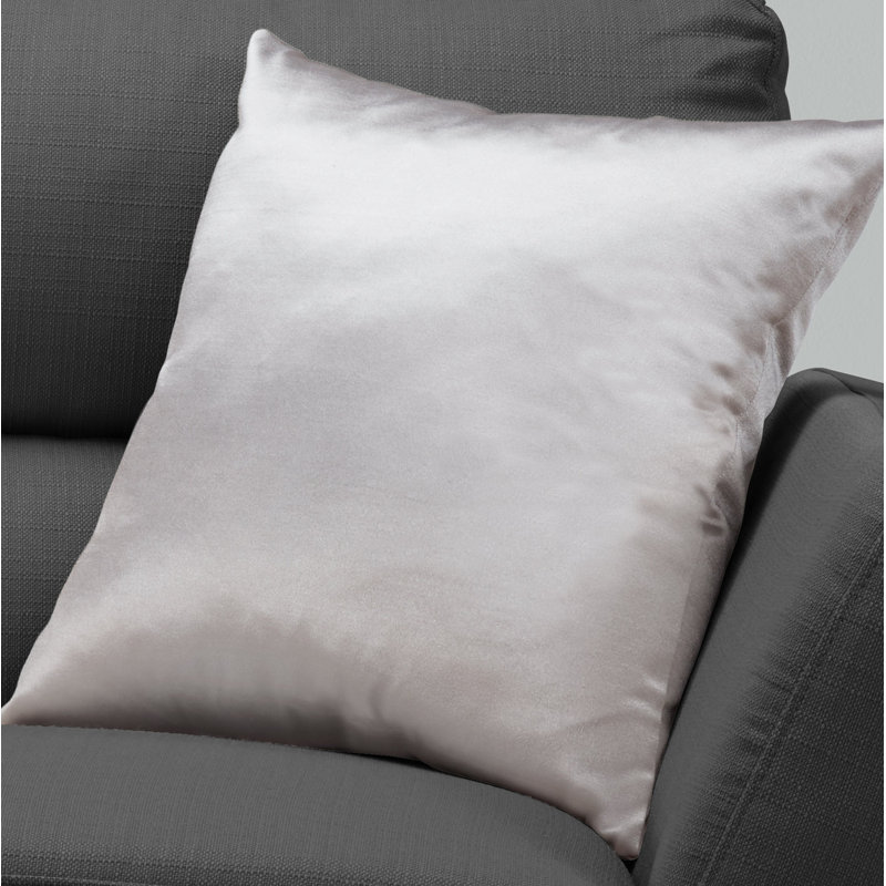 Pillows, 18 X 18 Square, Insert Included, Accent, Sofa, Couch, Bedroom, Polyester, Silver