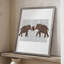 Éléphant, paysage, reproduction encadrée - bois massif-983932775