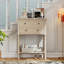 Console étroite, 3 tiroirs, tablette inférieure pour le salon - beige-129912026-129912029-129912030
