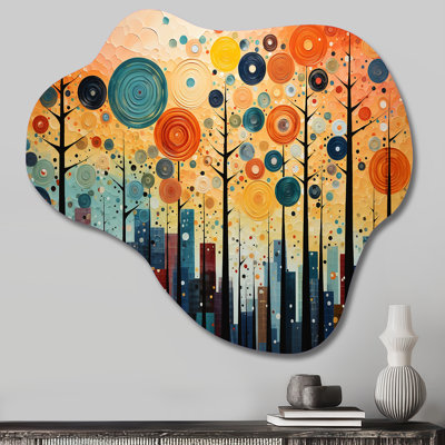 Daasia - Asymmetrical Abstract Midcentury Metal Art, Cloud Metal Wall Sculpture Print