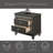 Metallic Gray Finish Nightstand