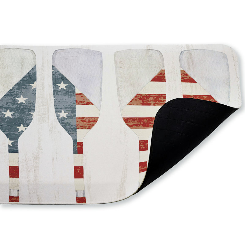 Tapis de sol Patriotic Flag Boat Paddles, Patriotic Flag Boat Paddles