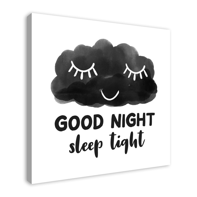 Art étroit good night sleep Macklin, H 36 po x l 36 po x P 1,25 po, Toile tendue