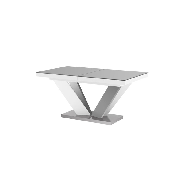 Chingiz Extendable Dining Table, Grey/White