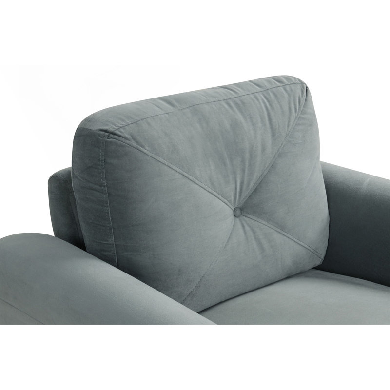 Canapé modulaire avec coussins épais et conception détachable pour les petits espaces, alliant style et confort., Gris, 2