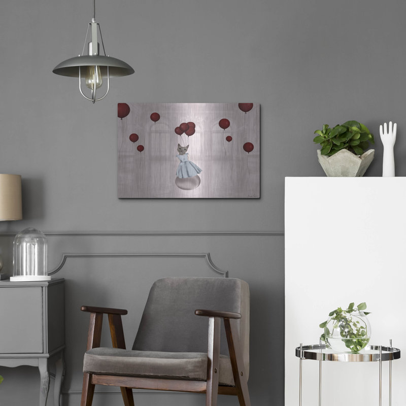 " Ball With Balloons " by Daniela Nocito, 16" H x 24" W