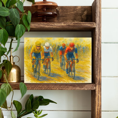The Final Breakaway Of The Cycling Race Contemporary Wall Art