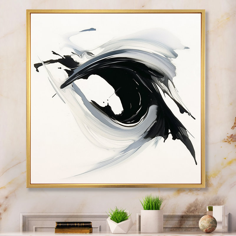 Abstrait neutre X sur toile, H 40 po x l 30 po x P 1,5 po, Cadre flottant doré