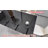 Gold stainless steel legs dining table  70.08 inch black  tempered glass top