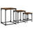 17 Storeys Nesting Coffee Tables 3 Pcs Smoked Oak Engineered Wood