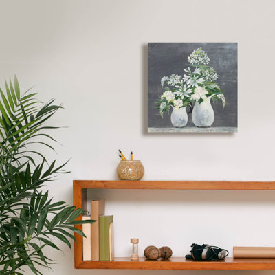 "Late Summer Summer Bouquet 3 White Vase" par Julia Purinton, art mural sur toile