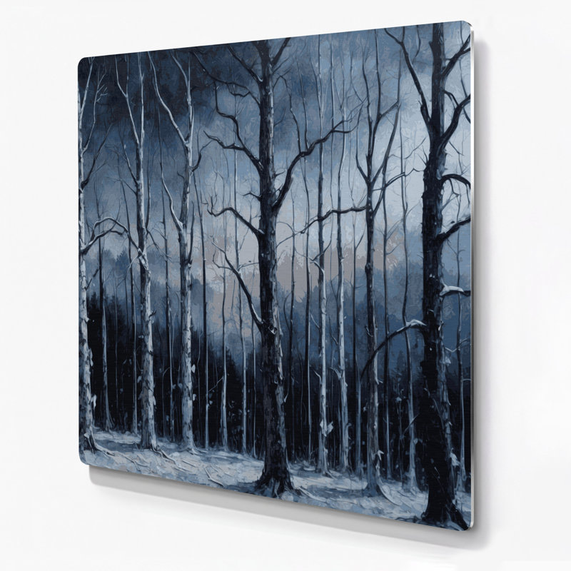 Art d'Halloween, arbres nus d'Halloween en métal gris