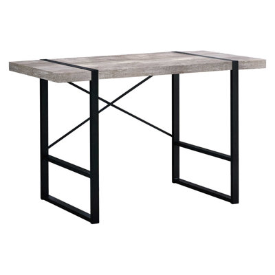Bureau d'ordinateur, bureau personnel, ordinateur portable, L 48 po, travail, métal stratifié, contemporain, moderne