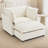 Upholstered Accent Chair With Ottoman-60752652