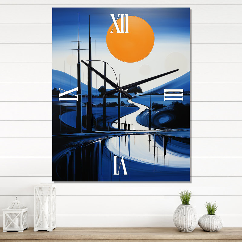 Horloge murale Stathelle - Cityscapes Modern, Moyen