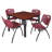 Kee Square Breakroom Table Top, 4 M Stack Chairs-1077686485-1077686484-1077686511