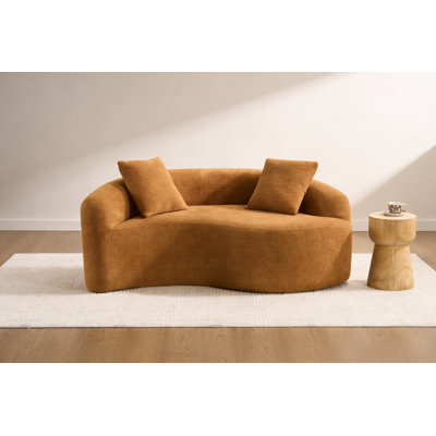 S-Curved Chenille Sectional Sofa