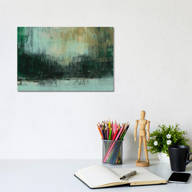 Emerald Grotto I by Jennifer Goldberger - Wrapped Canvas Painting, 20.32 cm H x 30.48 cm W