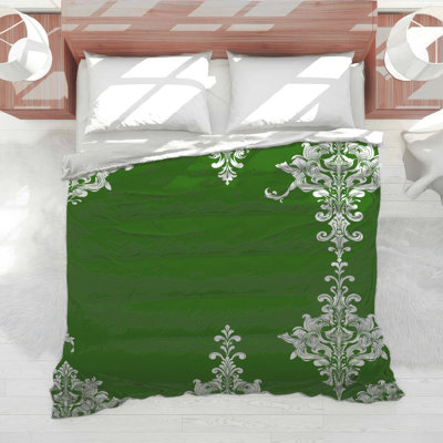 Green Damask Ornament Comforter