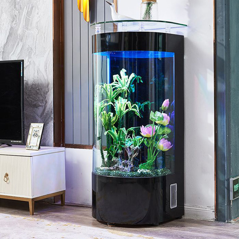 Aquarium moderne 45-50 gallons en bois manufacturé Eco, Noir, 50 gallons (H 54,33 po x l 23,62 po x P 19,69 po)