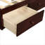 Lit plateforme simple en bois massif avec trois tiroirs intégrés, convient au matelas simple standard, aucun sommier n'est requis pour une chambre à coucher résidentielle