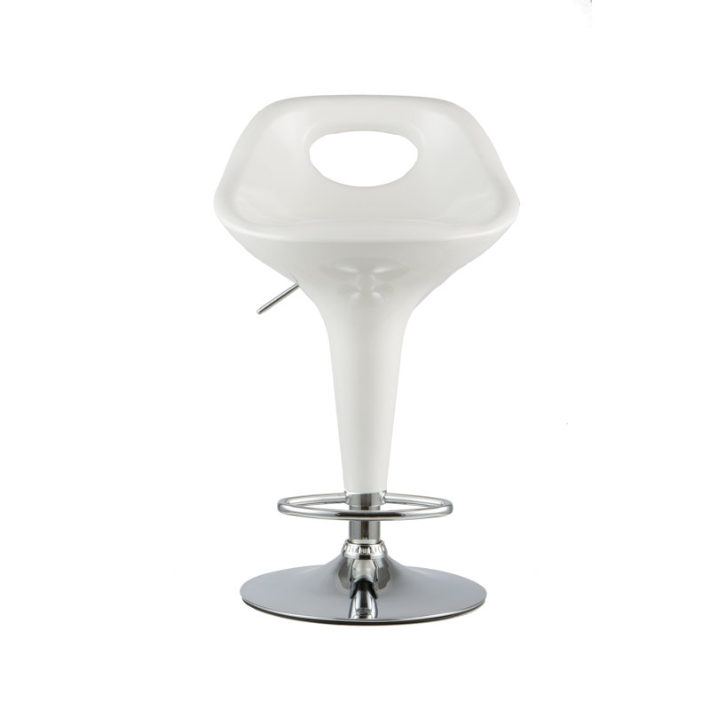 Tabouret de bar pivotant à hauteur réglable, Blanc