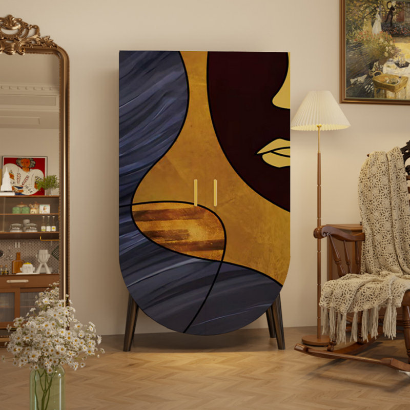 Modern Abstraction Double Door Wardrobe