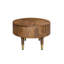 Table basse ovale en bois à quatre pieds