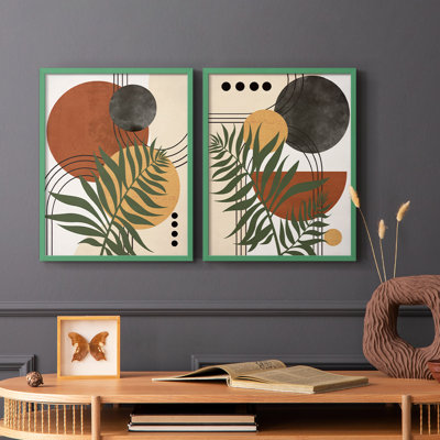 «Contemporary Palm I», reproduction encadrée de qualité supérieure - prête à être accrochée - aucun clou requis - aucun clou requis