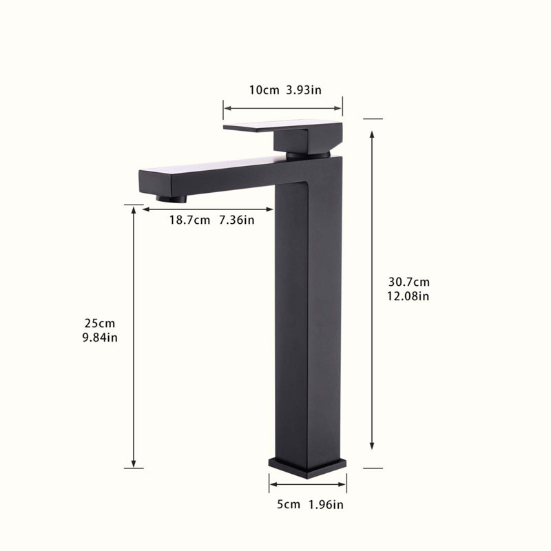 Single-handle Bathroom Faucet, Matte Black