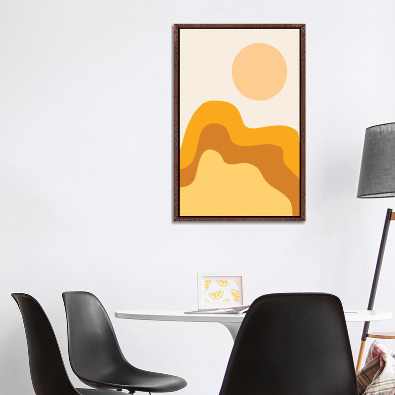 Sun Dunes II - Print on Canvas, 101.6 cm H x 66.04 cm W, Brown Framed