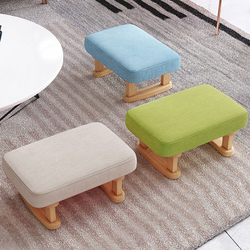 Bamboo / Rattan Accent Stool, coffee