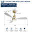 Ventilateur de plafond classique à 3 pales de 48 po avec télécommande et ensemble d'éclairage à DEL inclus-399074683-399074686