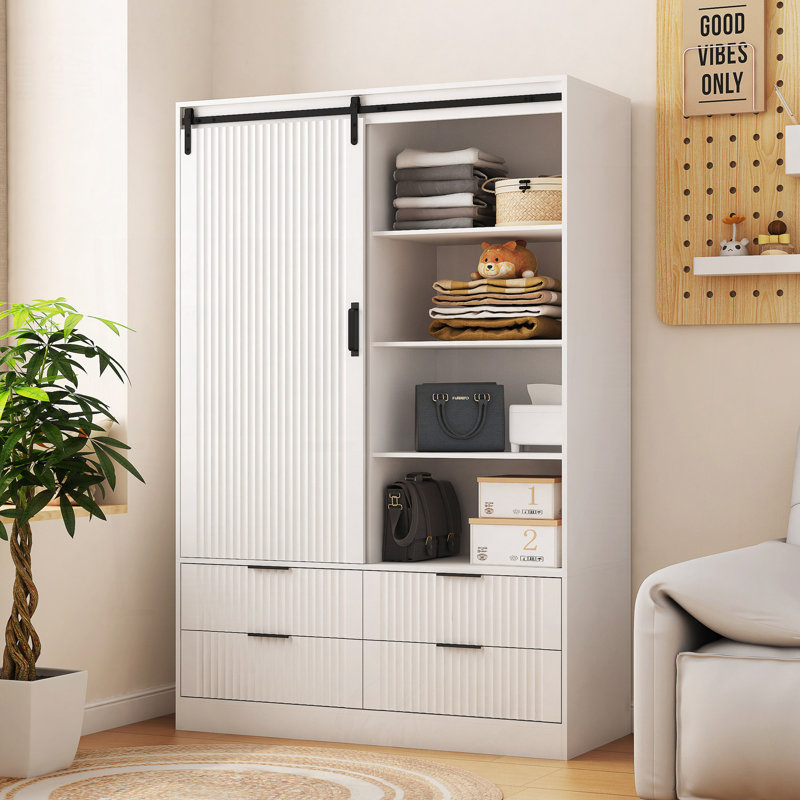 Armoire de rangement haute avec garde-robe de chambre à coucher
