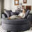 Boneless 61''W Chenille Large Round Accent Sofa, Modern Sleeper Sofa, No Assembly Required-1913970777