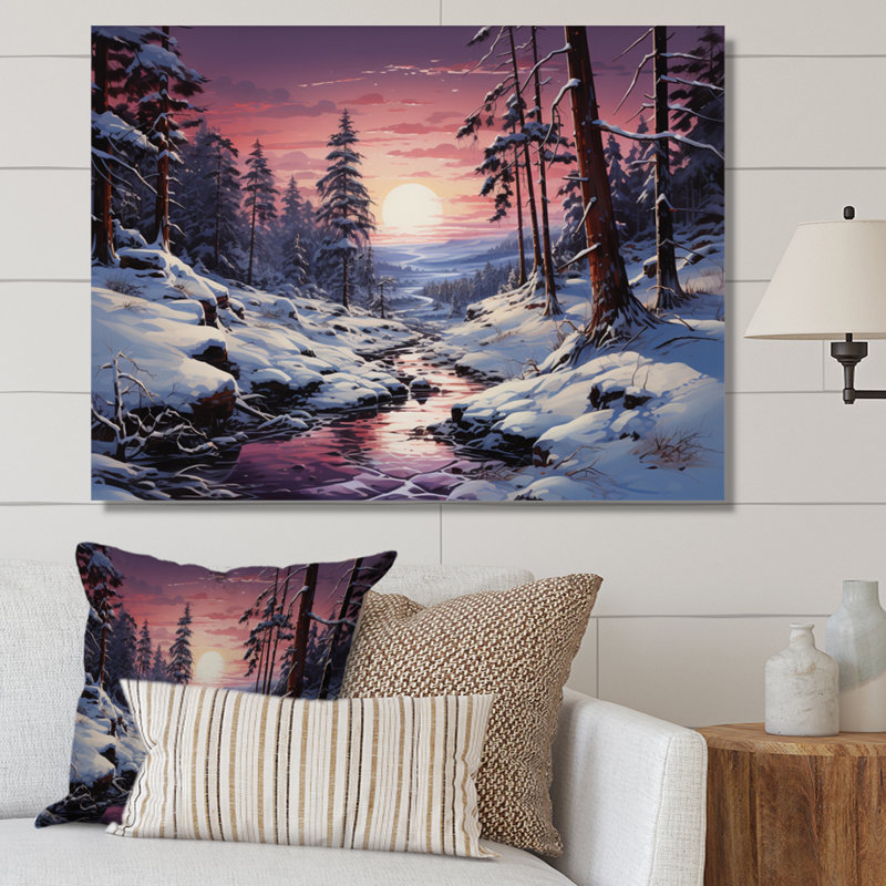 «Pine Tree Winters Magic III» sur toile, H 30 po x l 40 po x P 1,5 po, Toile tendue