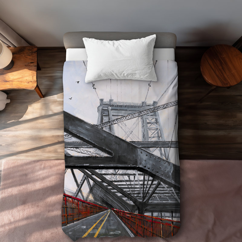 Bridge Contemporary Duvet Cover | Stylish Home Decor