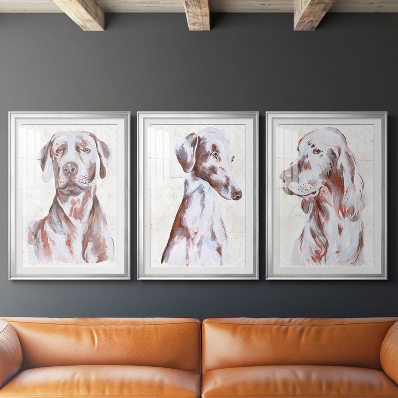 Chien assis I, Argent argent, H 19 po x l 27 po