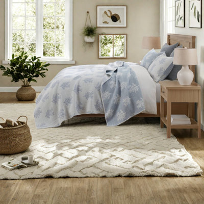 Cotton Blend Floral Quilt Set