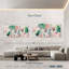 Ensemble de 3 pièces florales et botaniques avec jolies fleurs tropicales sur toile-67984806